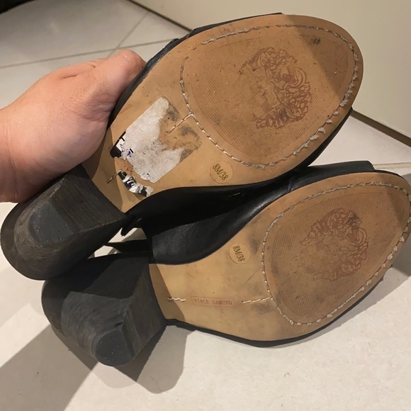 Vince Camuto Cage Heels - Leather Upper (Black) - Picture 7 of 9